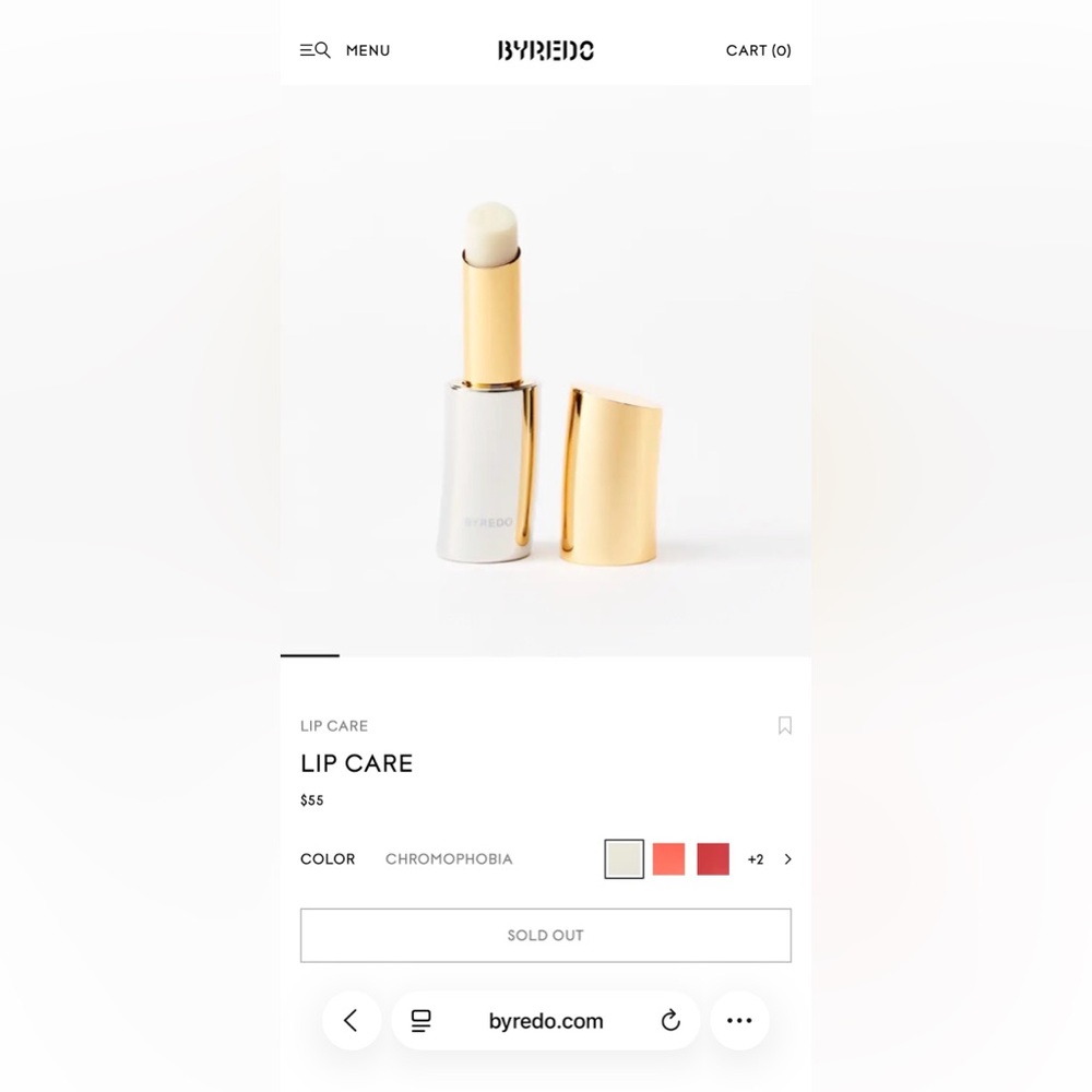 New Sealed Byredo Lip Care Balm - Chromophobia